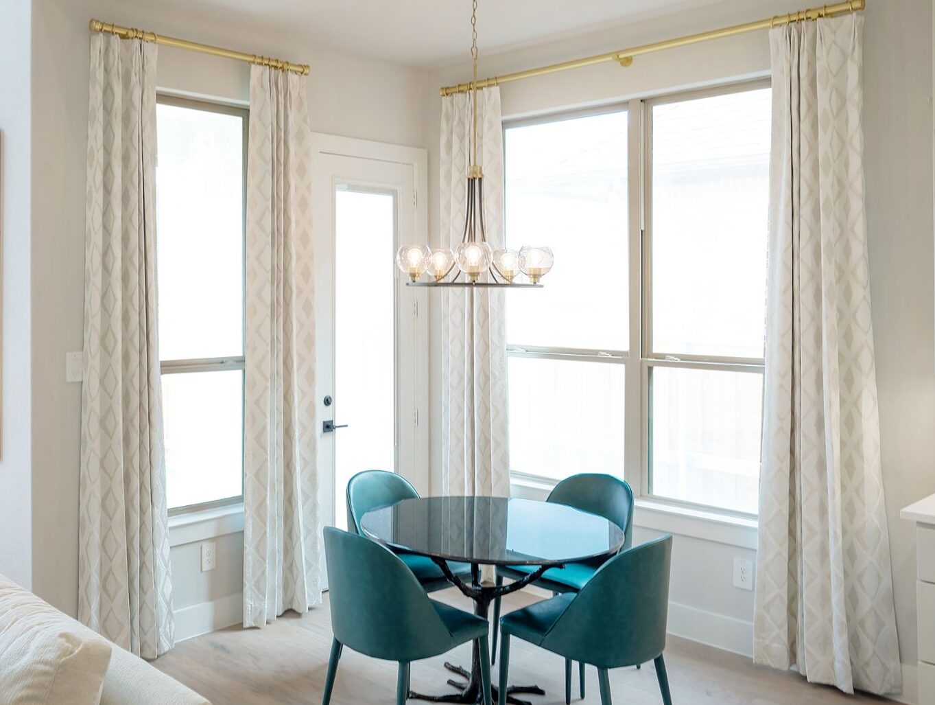 Viviere Designs - Decorating Den Interiors window treatments for long curtains custom interior design service.